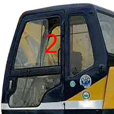 Sol Taraf Düz Konum Kobelco Ekskavatör Camı 5mm Kalın Konum NO.2