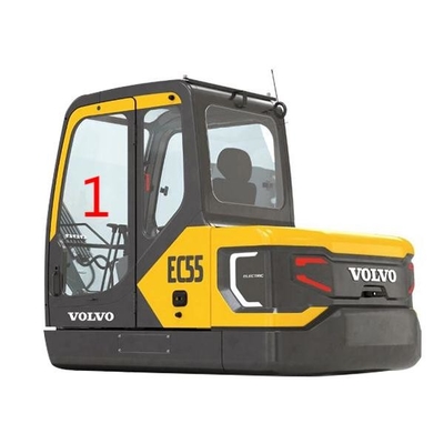 EC55 VOLVO Ön Cam Camı Sol Kapı Pozisyonu NO.1 Kazıcı Cam Değişimi