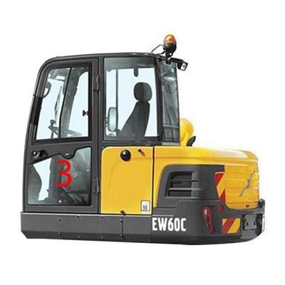 EC60C EC60 Ekskavatör Kabin Camı VOLVO Sol Kapı Alt Konumu NO.3