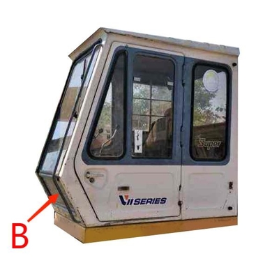 755mm 310mm Ekskavatör Ön Camının Değiştirilmesi Temperli Ön Aşağı Cam