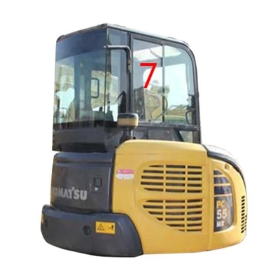 DOT KOMATSU PC55MR Ekskavatör Penceresinin Değiştirilmesi Sağ Yan Konum No.7