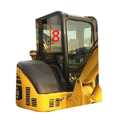 DOT KOMATSU PC55MR Ekskavatör Penceresinin Değiştirilmesi Sağ Yan Konum No.8