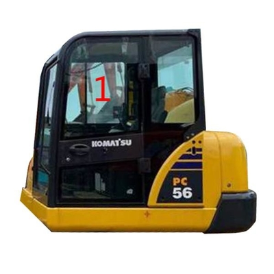 PC56-7 PC56 KOMATSU Kabin Camı Sol Yan Konum NO.1 Büyük Cam 5mm Kalın