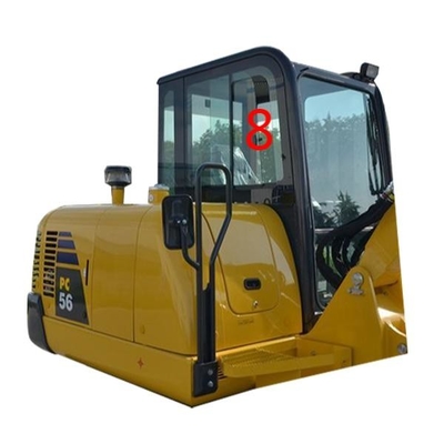 PC56-7 PC56 KOMATSU Ekskavatör Penceresinin Değiştirilmesi Sağ Yan Konum No.8