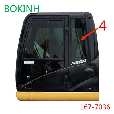 167-7036 CATERPILLAR Kabin Camı Sol Kapı Arka Pozisyon NO.4 Temperli Cam