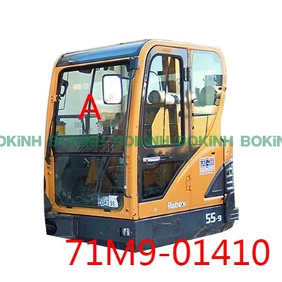 71M9-01410 HYUNDAI Ekskavatör Ön Cam Değiştirme Üst Pozisyon A Pencere Temperli