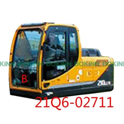 21Q6-02711 HYUNDAI Ekskavatör Kabini Temperli Cam Pencere Ön Aşağı Konum B