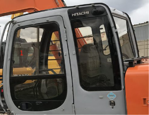 4457141 HITACHI Ekskavatör Kabin Penceresi Temperli Cam Sağ Yan Konum No.7