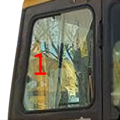 Ekskavatör KOMATSU Kabin Camı Sol Yan Eğimli Konum NO.1
