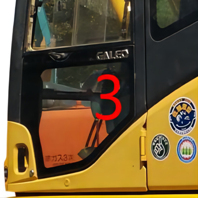 OEM KOMATSU Kabin Camı Sol Kapı Alt Pozisyonu NO.3 Kazıcı Penceresinin Değiştirilmesi