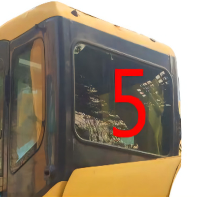 520mm Geniş KOMATSU Kabin Camı Ekskavatör Kabini Arka Tarafı Kavisli Temperli Cam