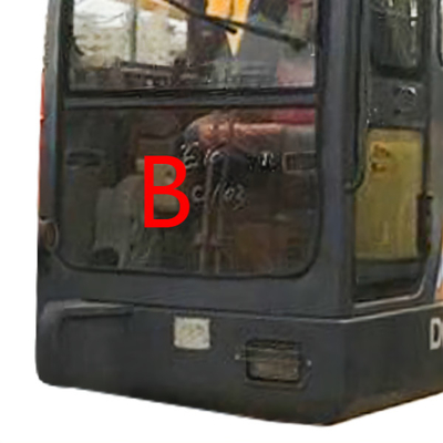 DAEWOO DH55 Ekskavatör Ön Cam Temperli Ön Cam