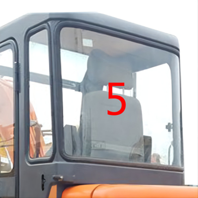 Beyaz Ekskavatör Kabin Camı DAEWOO DH55 Arka Taraf Pozisyonu NO.5