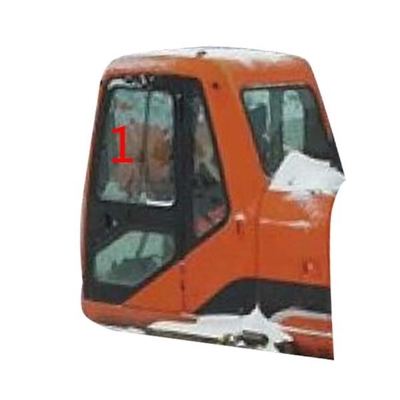 DX220LC-7 DX225LC-9 DOOSAN Cam Sol Eğik Yan Konum NO.1 Temperli Ekskavatör Kabin Camı