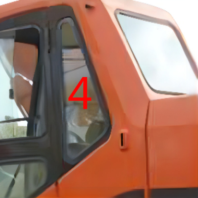 Ön Cam için ISO Temperli Cam DOOSAN Sol Kapı Arka Pozisyon NO.4