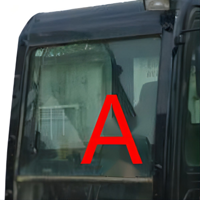 E307E CAT307E CATERPILLAR Kabin Camı Beyaz Ön Cam Camı