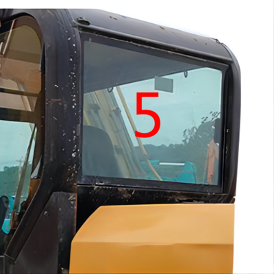 Ekskavatör Kabini CATERPILLAR Kabin Camı Arka Yan Pozisyon NO.5 Ön Cam Temperli Cam