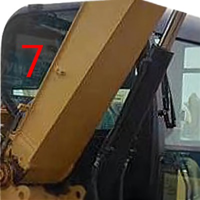 Sağ Taraf CATERPILLAR Kabin Camı Beyaz Ekskavatör Camının Değiştirilmesi