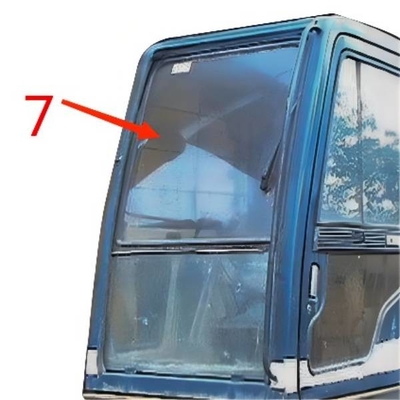 Sağ Yan KOBELCO Ekskavatör Pencere Camı Yeşil Konum No.7