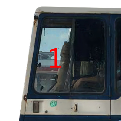 Yüksek Darbe Dayanımı KOMATSU Kabin Camı Sol Ekskavatör Kapı Penceresinin Değiştirilmesi