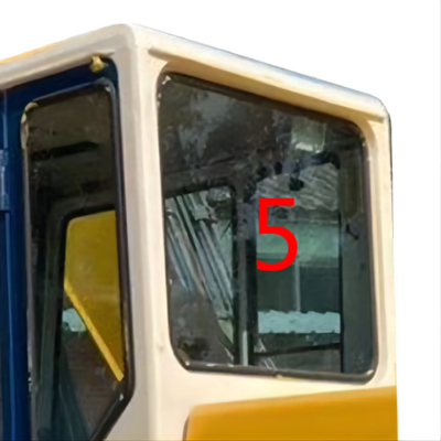 Bükülmeye Dayanıklı KOMATSU Kabin Cam Ekskavatör Arka Cam Değiştirme