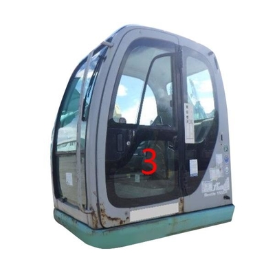 OEM KOBELCO Ekskavatör Camı Sol Kapı Alt Pozisyonu NO.3 Yeşil Ön Cam Değiştirme