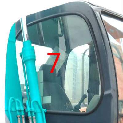 Sağ Yan KOBELCO Özel Ön Cam Camı Yeşil Mini Ekskavatör Camı