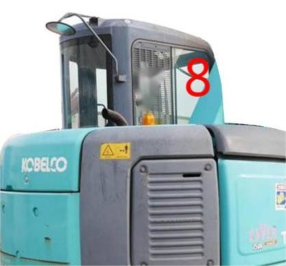 Sıcaklığa Dayanıklı Ekskavatör Kabin Camı KOBELCO Sağ Yan Konum NO.8