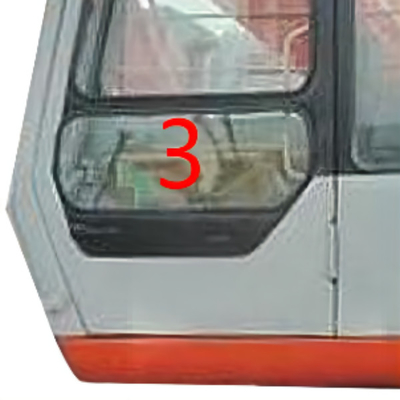 5mm Mini Digger Cam Değiştirme HITACHI Ekskavatör Kabin Camı