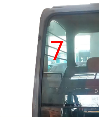 İyi Termal Stabilite Ekskavatör Kabin Camı Sağ Taraf Büyük Temperli Cam
