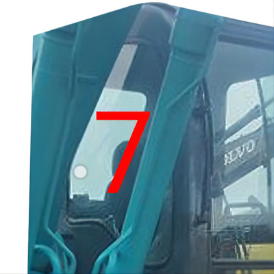 SK-6 SK-8 SK230-6 KOBELCO Ekskavatör Camı Sağ Yan Konum NO.7 Ön Cam Temperli Cam