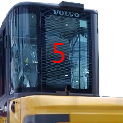 Yeşil EW60C VOLVO Ekskavatör Camının Değiştirilmesi Arka Taraf NO.5 FCC