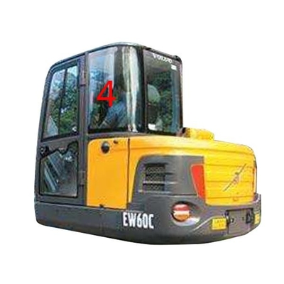 Beyaz EC60C VOLVO Ön Cam Cam Sol Kapı Arka Pozisyon NO.4 Ön Cam