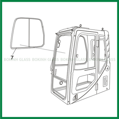 VOLVO CASE Özel Ön Cam Camı KATO Mini Digger Cam Değişimi