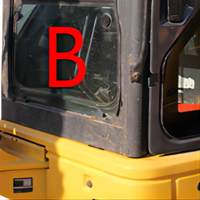 PC55MR Ön Aşağı Komatsu Ekskavatör Camı Değiştirme Temperli 5MM Cam