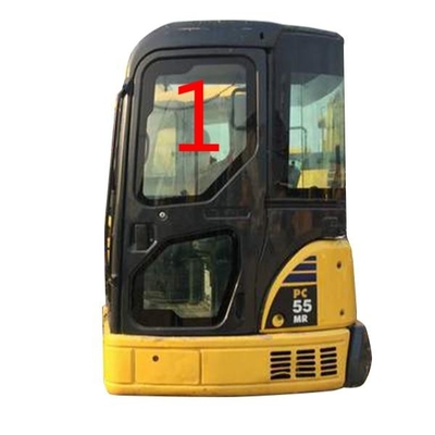 KOMATSU PC55MR Kabin Camı Sol Yan Konum Büyük Cam NO.1 5mm Kalın Temperli
