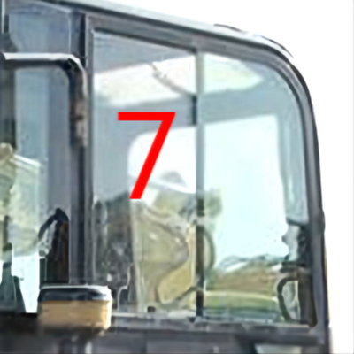 DOT KOMATSU PC55MR Ekskavatör Penceresinin Değiştirilmesi Sağ Yan Konum No.7