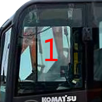 PC56-7 PC56 KOMATSU Kabin Camı Sol Yan Konum NO.1 Büyük Cam 5mm Kalın