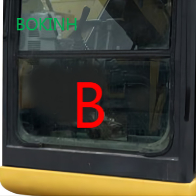 PC70-8 Ön Aşağı Komatsu Ekskavatör Camı Değiştirme Temperli Konum B Camı