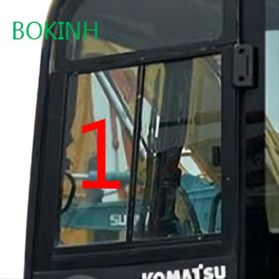 PC60-8 PC70-8 KOMATSU Kabin Camı Sol Yan Konum Eğim NO.1 5mm Kalın