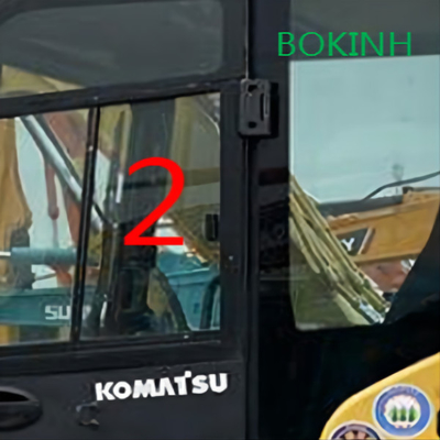 PC60-8 PC70-8 Ön Cam Değiştirme Komatsu için Sol Temperli Ekskavatör Kabin Camı
