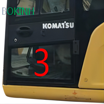 PC70-8 KOMATSU Kabin Camı OEM Sol Kapı Alt Pozisyonu NO.3 Kazıcı Camının Değiştirilmesi